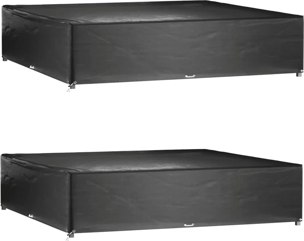 vidaXL 2 db négyzet alakú kerti bútorhuzat 16 fűzőlyukkal 240x240x55cm