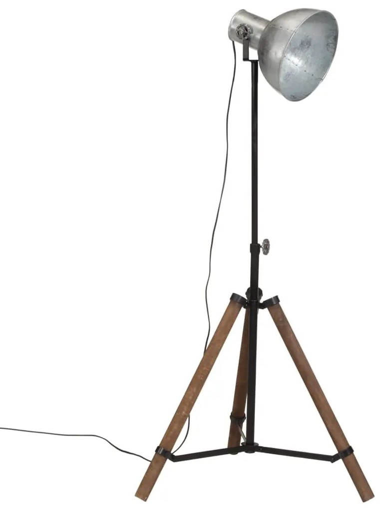 vintage ezüst állólámpa 25 W 75x75x90-150 cm E27