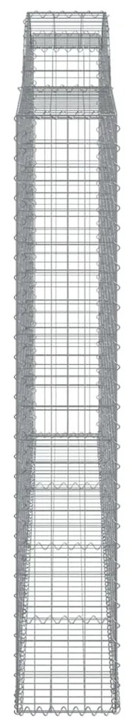4 db íves horganyzott vas gabion kosár 300x30x180/200 cm