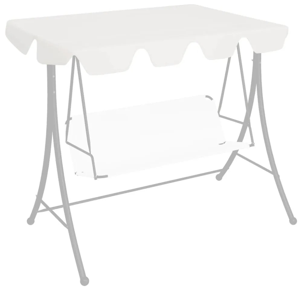 fehér csere ponyva kerti hintaágyhoz 150/130 x 105/70 cm