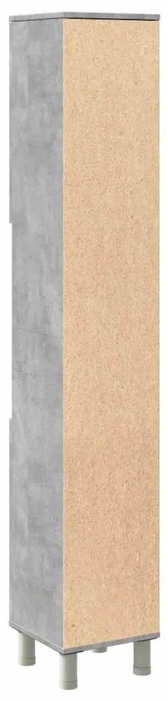 betonszürke forgácslap fürdőszobaszekrény 30 x 30 x 179 cm