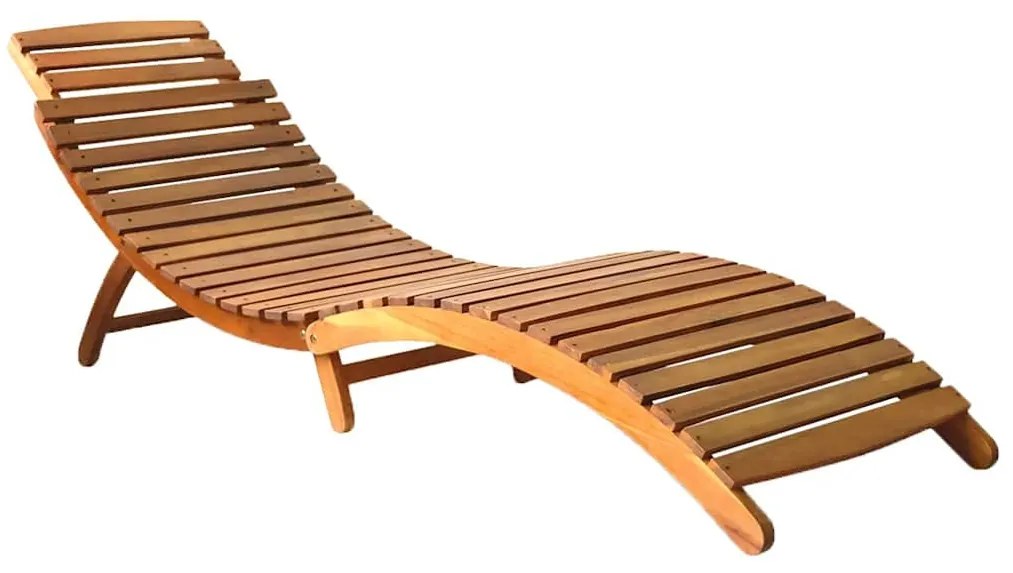 2 db tömör akácfa napozóágy párnákkal