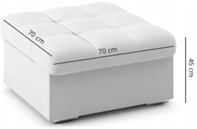 Makalu puff, szín - hamuszürke / fekete