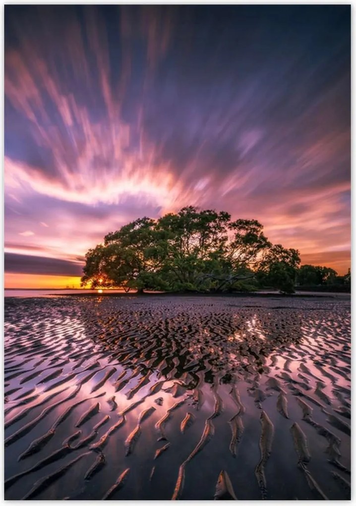 Poszterek 70x100 Gyönyörű lila tájkép