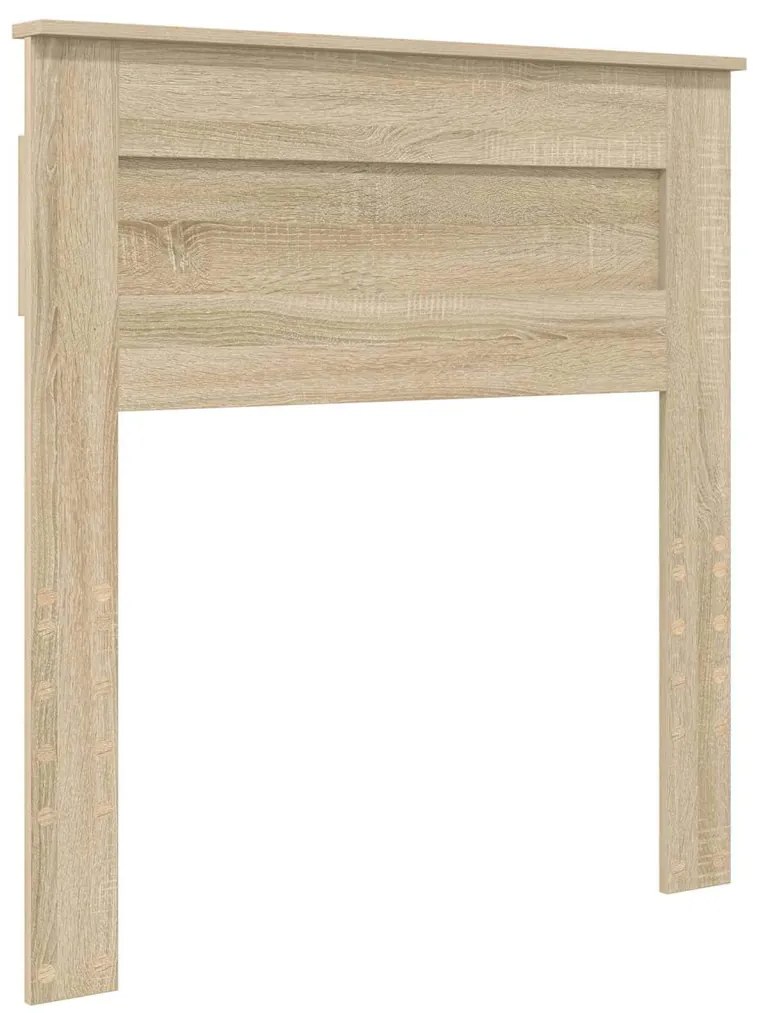 vidaXL Ágykeret matracmal Sonoma tölgy 75 x 190 cm Tömör fenyőfa