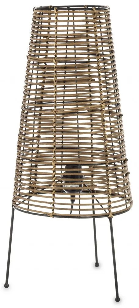 Rattan lámpa rattan barna 65x28x28cm