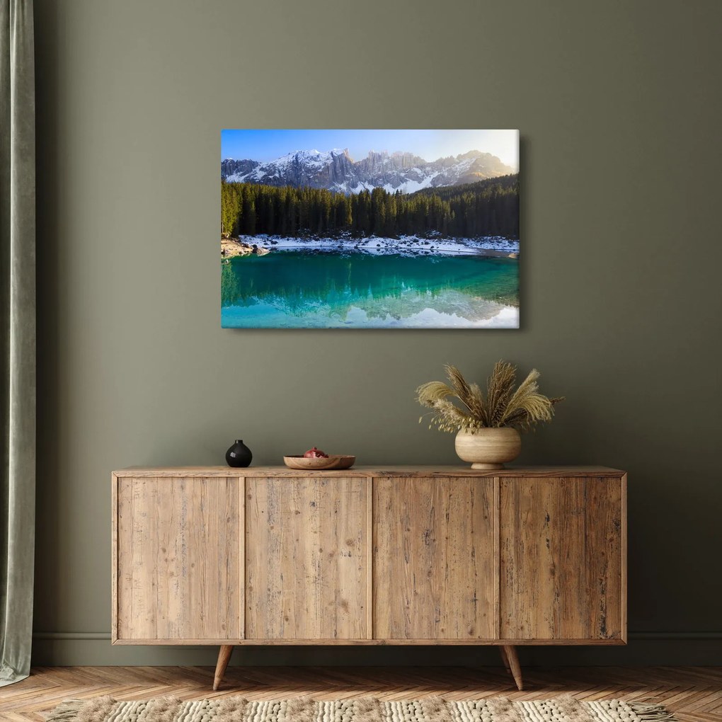 Kép - Karersee tó (90x60 cm)