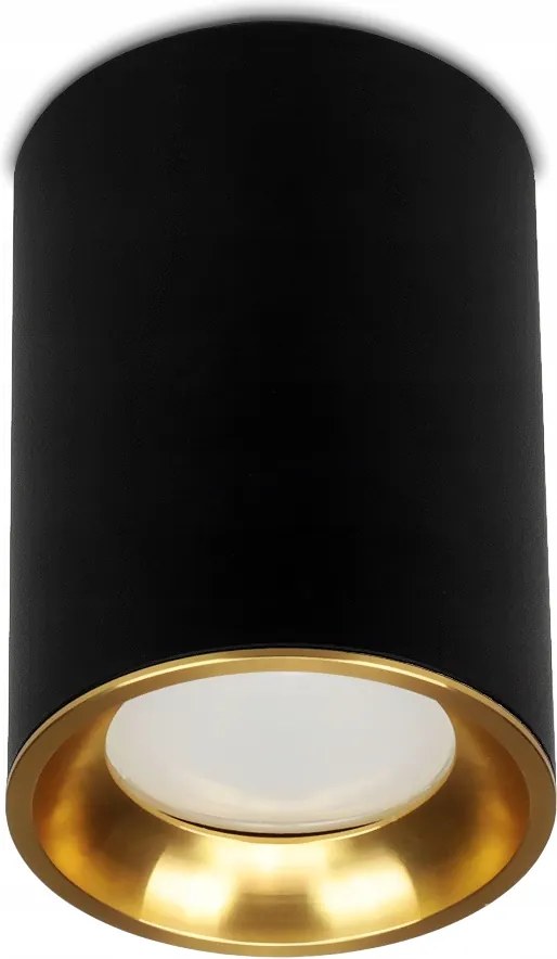 Falra szerelhető mennyezeti lámpatest Tuba Led GU10 modern Fekete Arany Spot