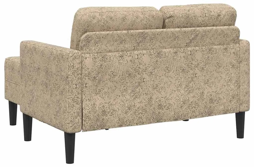 világosszürke műbőr 2 üléses kanapé L-alakú kanapéval 125 cm