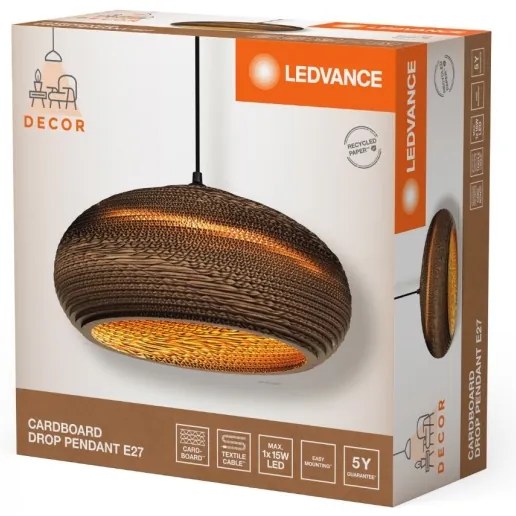 Ledvance - Csillár zsinóron DECOR CARDBOARD 1xE27/15W/230V átm. 40 cm