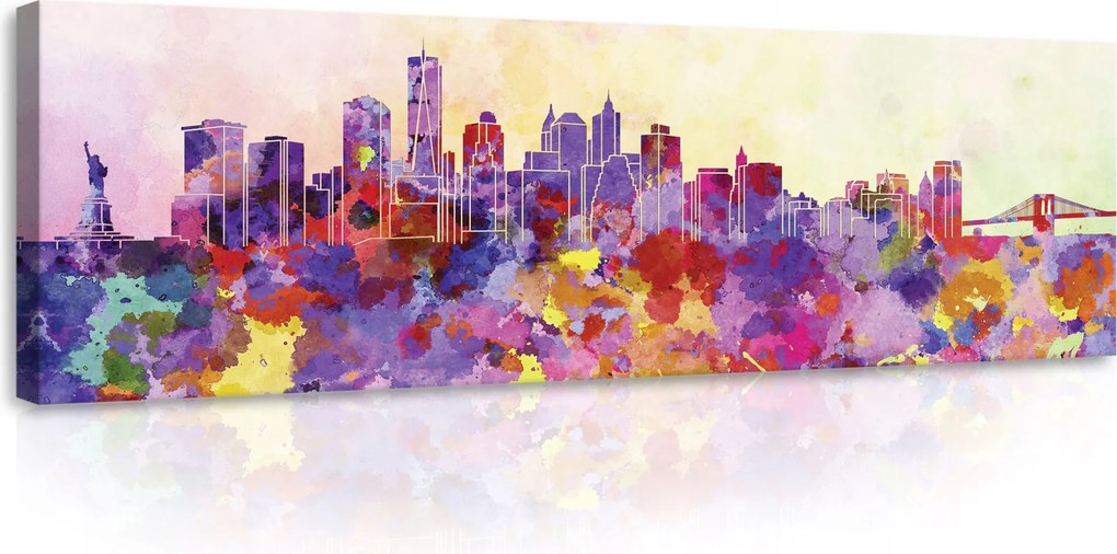 Vászonkép Város Absztrakt Panoráma Előszoba Hálószoba Nappali 145x45