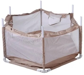 Játékkerítés 120 cm barna színben