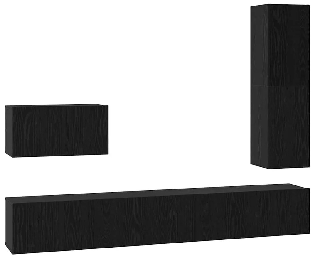 TV szekrény garnitúra 4 pcs Musta tammi 200 x 30 x 30 cm