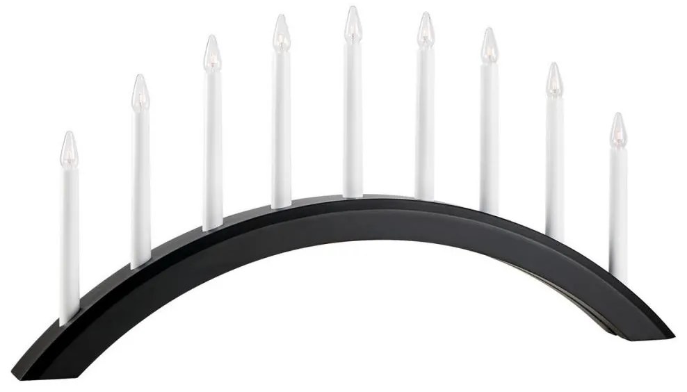 Markslöjd 705957 - Karácsonyi gyertyatartó AVENTO 9xE10/3W/230V fekete