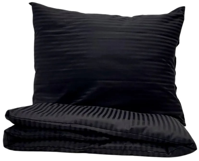 Fekete damaszt lapok TiaHome - 1x Párna 90x70cm, 1x Paplan 140x200cm