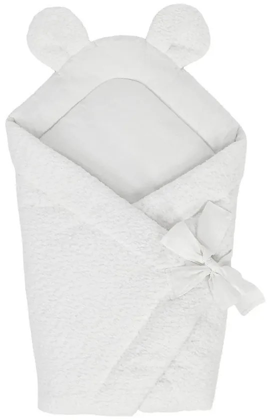 Fehér buklé babapólya 35x65 cm – Meowbaby