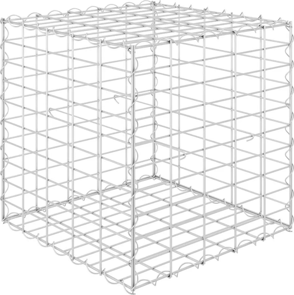 vidaXL kocka alakú acélhuzal gabion magaságyás 50 x 50 x 50 cm