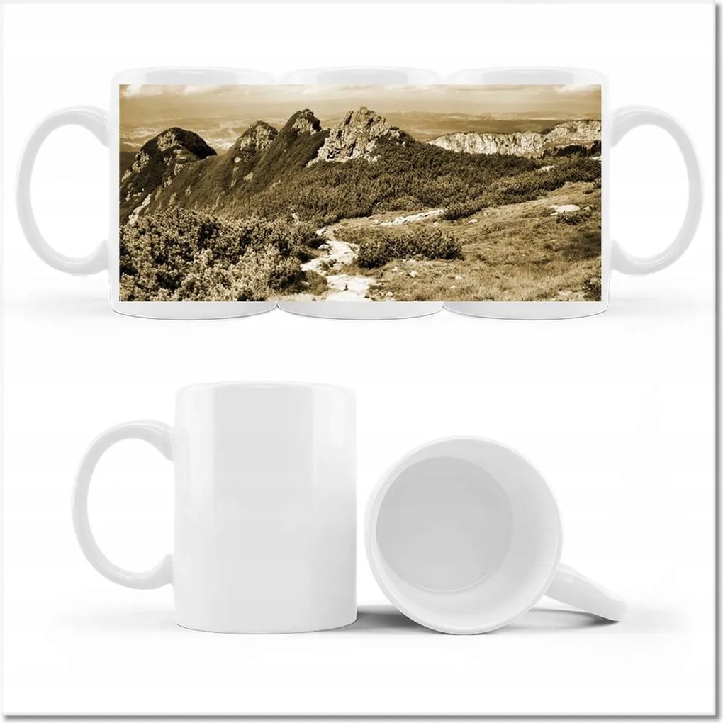 Nyomott mintás bögre Tátra Lengyel hegyek Kilátás