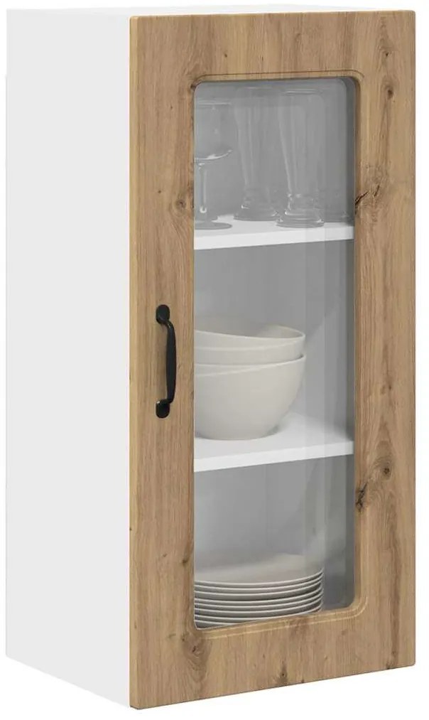 Fali konyhaszekrény 2 pcs Artisan tölgy 40 x 31 x 80 cm Faanyag