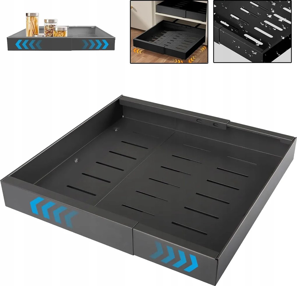 Organizer Teleszkópos Fiók Állítható, Kihúzható 32-52x42x7,5CM Fém