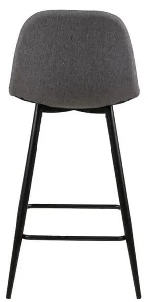 Világosszürke kárpitozott bárszék szett 2 db-os (ülésmagasság 65 cm) Wilma – Actona