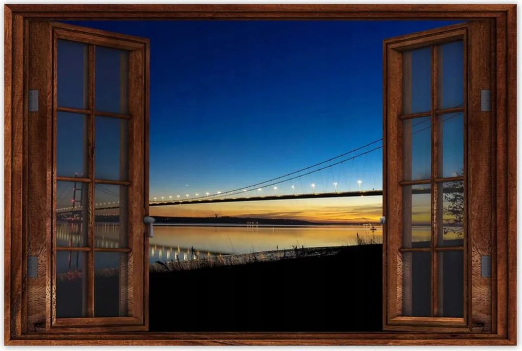 Poszterek 60x40 Híd éjszakai kép