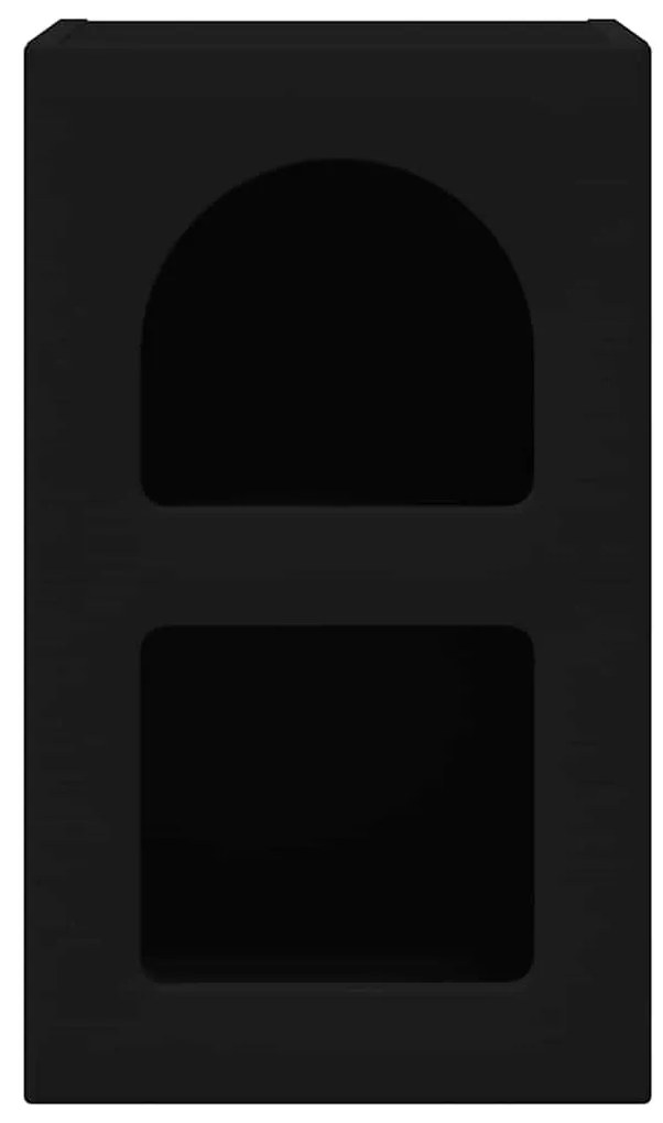 vidaXL Éjjeli asztal Fekete 29.5 x 35 x 50 cm Faanyag