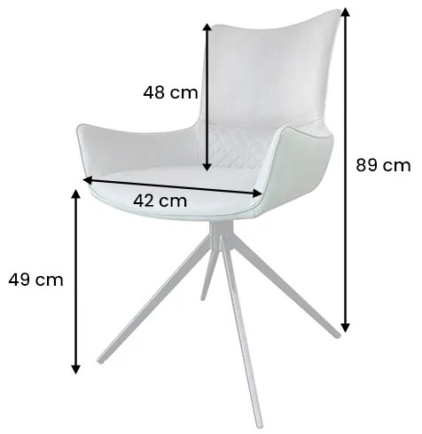 Design forgószék Wendell szürke / zöld