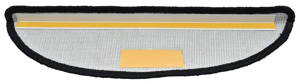 30 db fekete lépcsőszőnyeg 56x17x3 cm