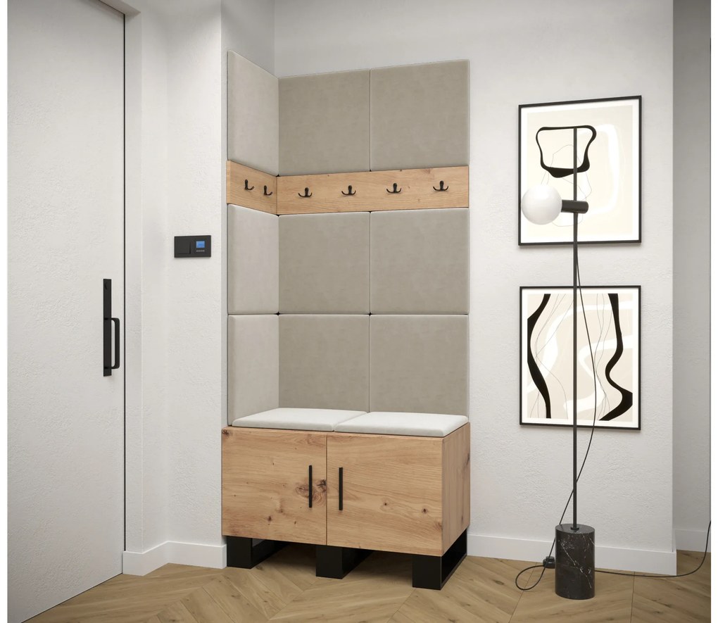 Előszobabútor Amanda 11 (artisan tölgy + bézs). 1085947