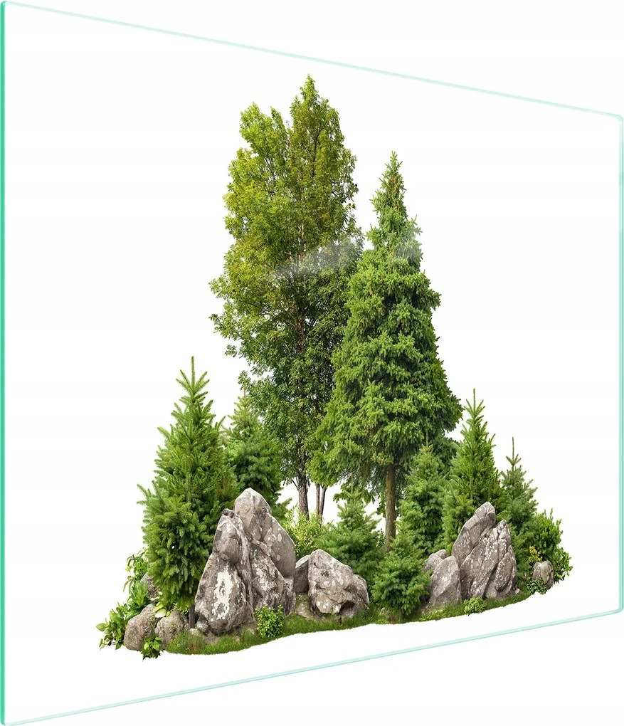 Üveg Vágódeszka 52x30 Fa Edzett Üveg