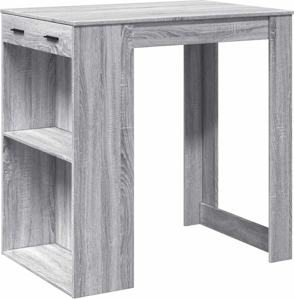 vidaXL szürke sonoma színű szerelt fa bárasztal 102 x 70 x 103,5 cm