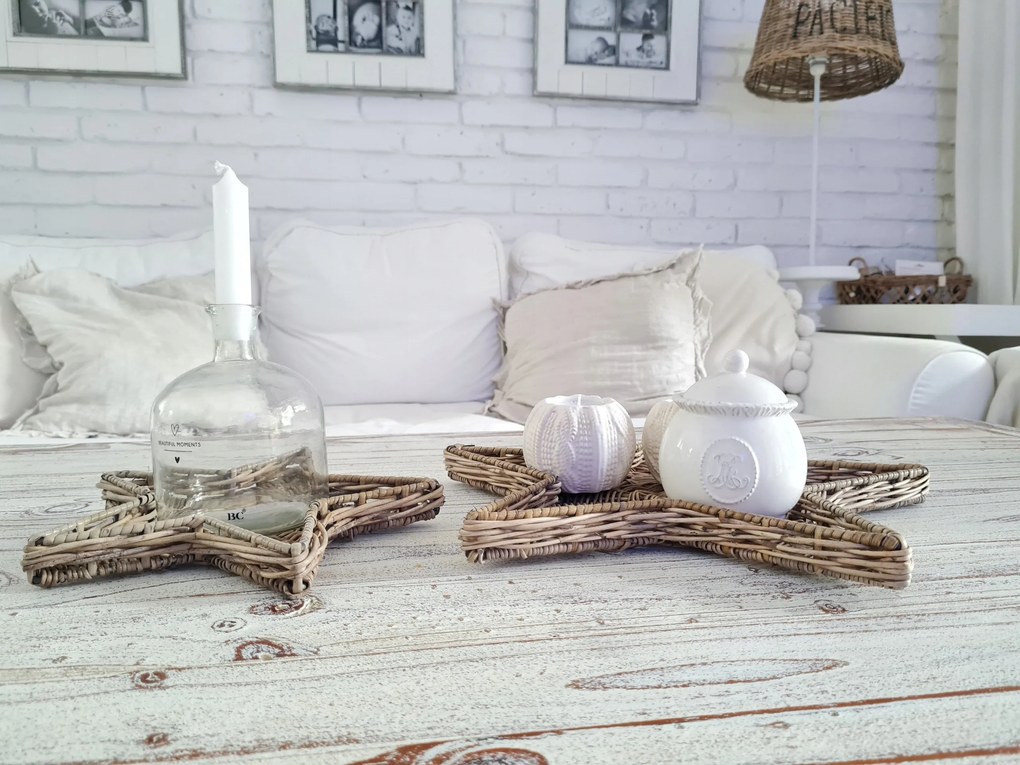 Rusztikus Tálca Csillag Kis Alátét Hampton