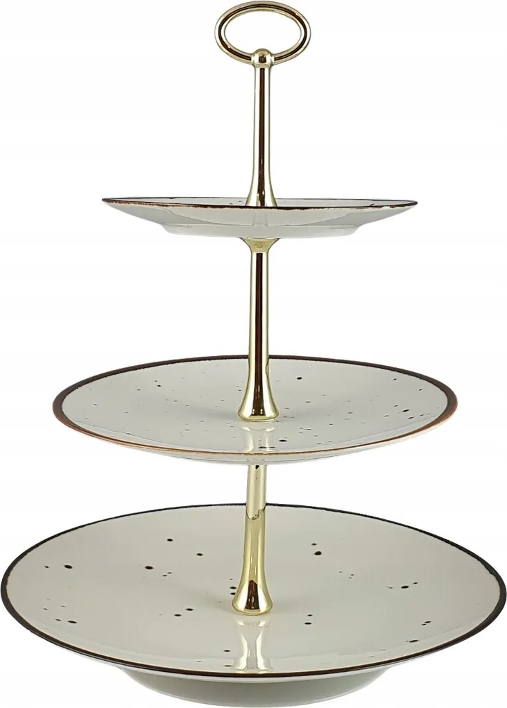 Cottage Cream Tálaló/patera 3 Szintes Alumínium Bogucice