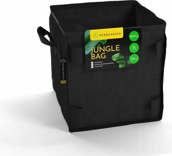Herbgarden Jungle Bag Square 7L textil kaspó 19x19x19cm