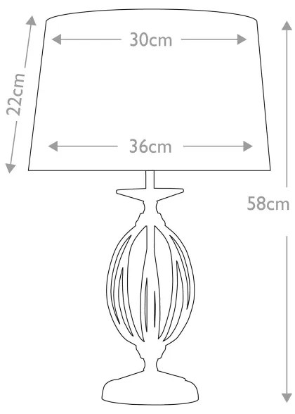 Elstead AG-TL-POL-NICKEL - Asztali lámpa AEGEAN 1xE27/60W/230V fényezett króm