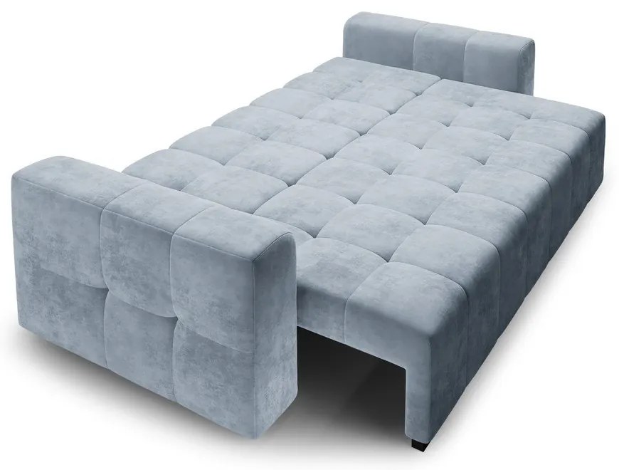 Luca világoskék kinyitható bársonykanapé - Milo Casa