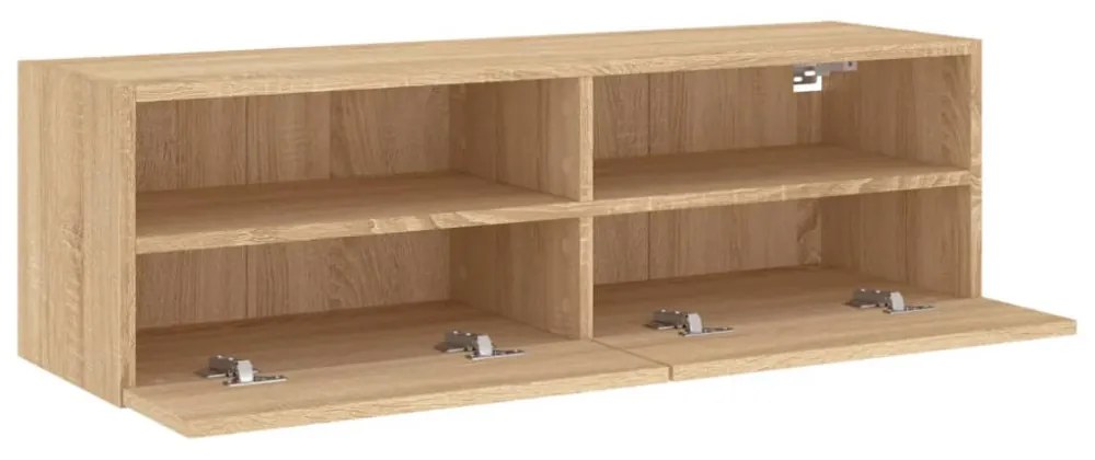 sonoma tölgyszín szerelt fa fali TV-szekrény 100 x 30 x 30 cm