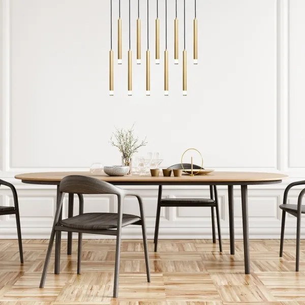 Rabalux 72365 - Csillár zsinóron RAMIRA 10xG9/5W/230V arany