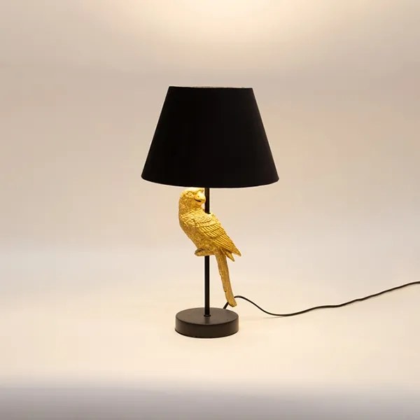 Asztali lámpa 1xE27/40W/230V fekete/arany