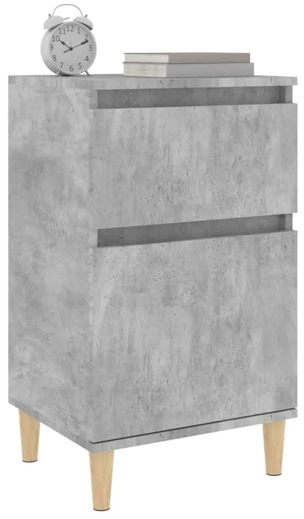2 db betonszürke éjjeliszekrény 40 x 35 x 70 cm