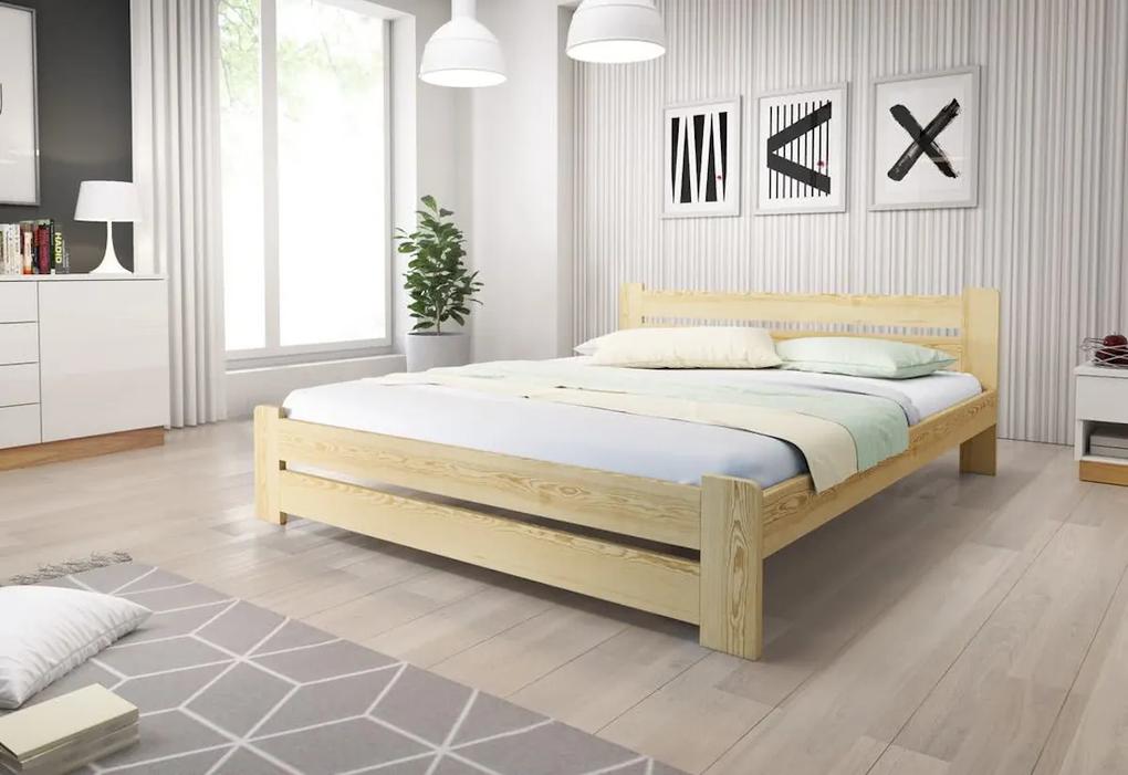 P/ HEUREKA ágy + MORAVIA matrac + ágyrács AJÁNDÉK, 120x200 cm, natúr-lakk