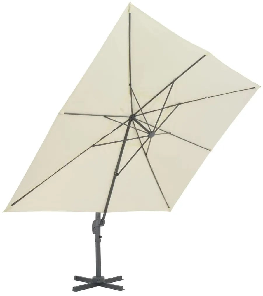 konzolos kerti napernyő alumínium rúddal 400 x 300 cm homokszínű