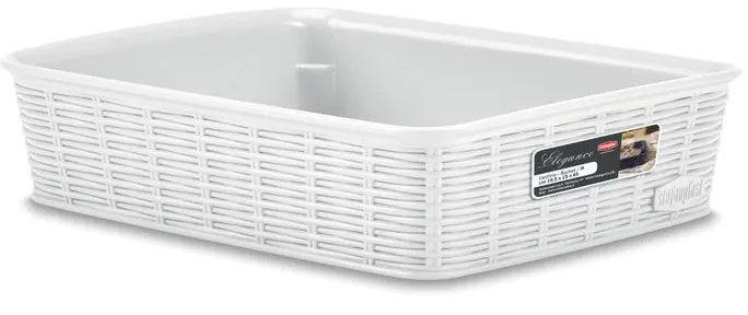 STEFANPLAST Tárolókosár Elegance M, fehér