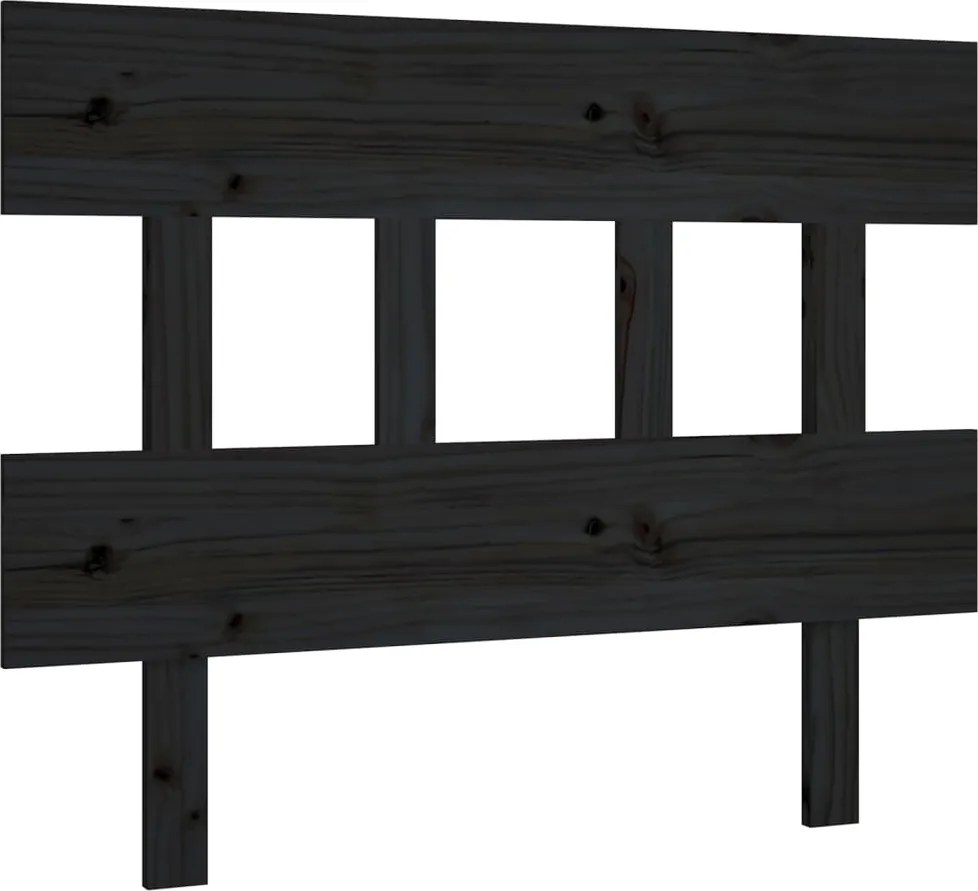 vidaXL fekete tömör fenyőfa ágyfejtámla 93,5 x 3 x 81 cm