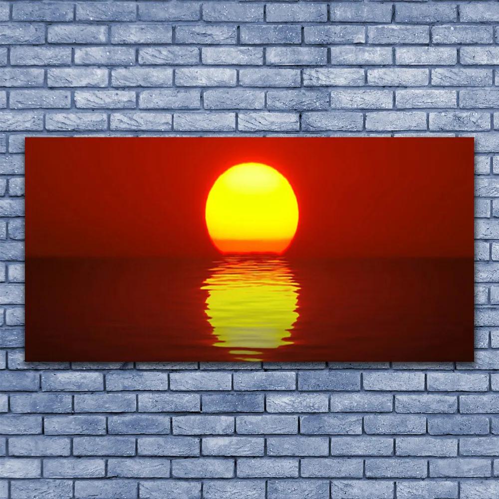 Modern üvegkép Sunset Landscape 125x50 cm