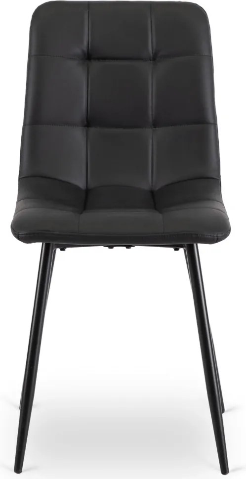 Szék fekete színben, műbőr kárpittal DALVIN