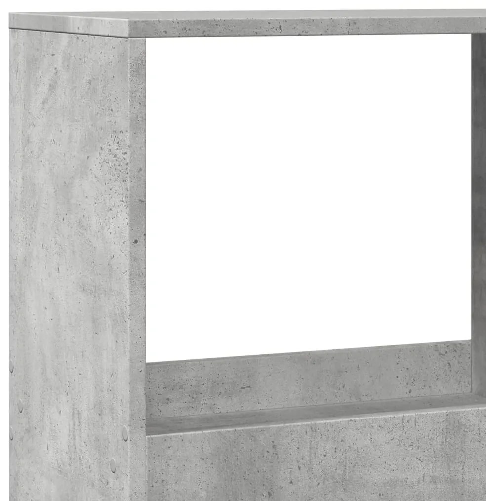 betonszürke szerelt fa könyvespolc 100 x 33 x 175 cm
