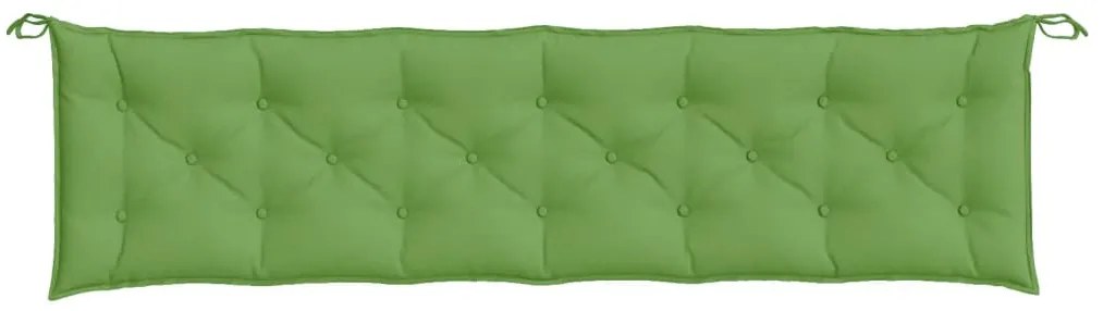 2 db melange zöld szövet kerti padpárna 200 x 50 x 7 cm
