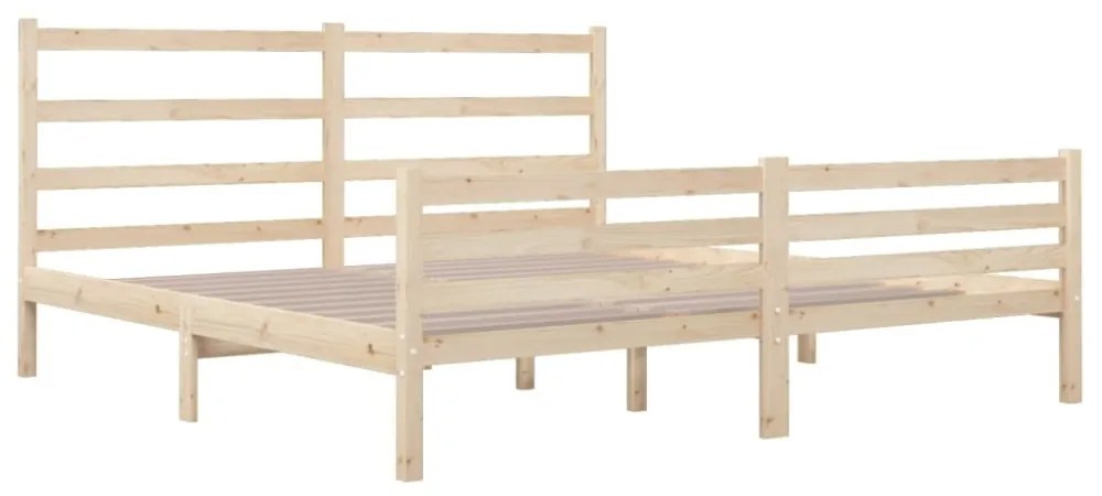 tömör fenyőfa ágykeret 140x190 cm